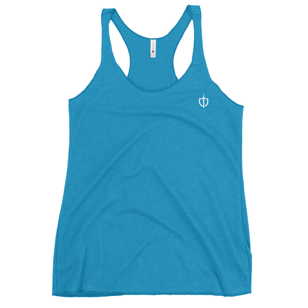 Racerback Tank with White Logo