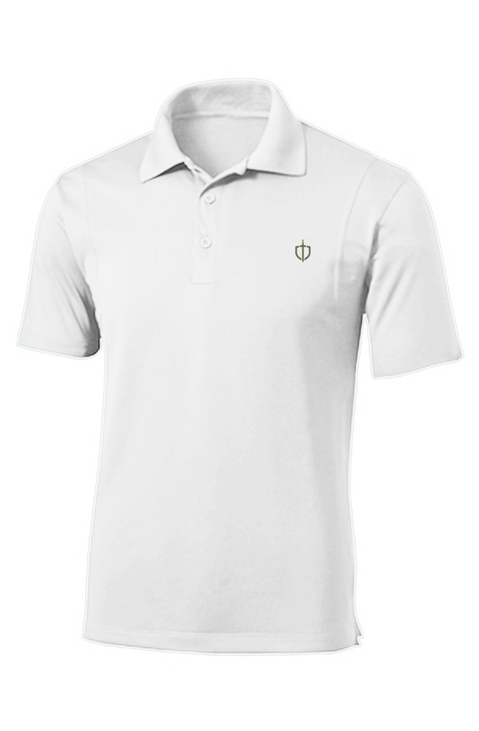 Men's White Performance Polo