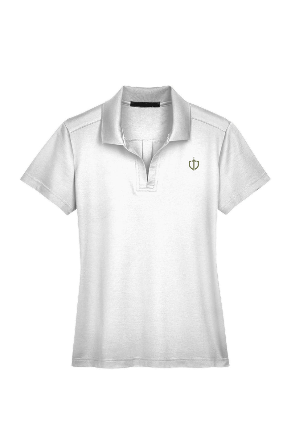 Women's White Performance Polo