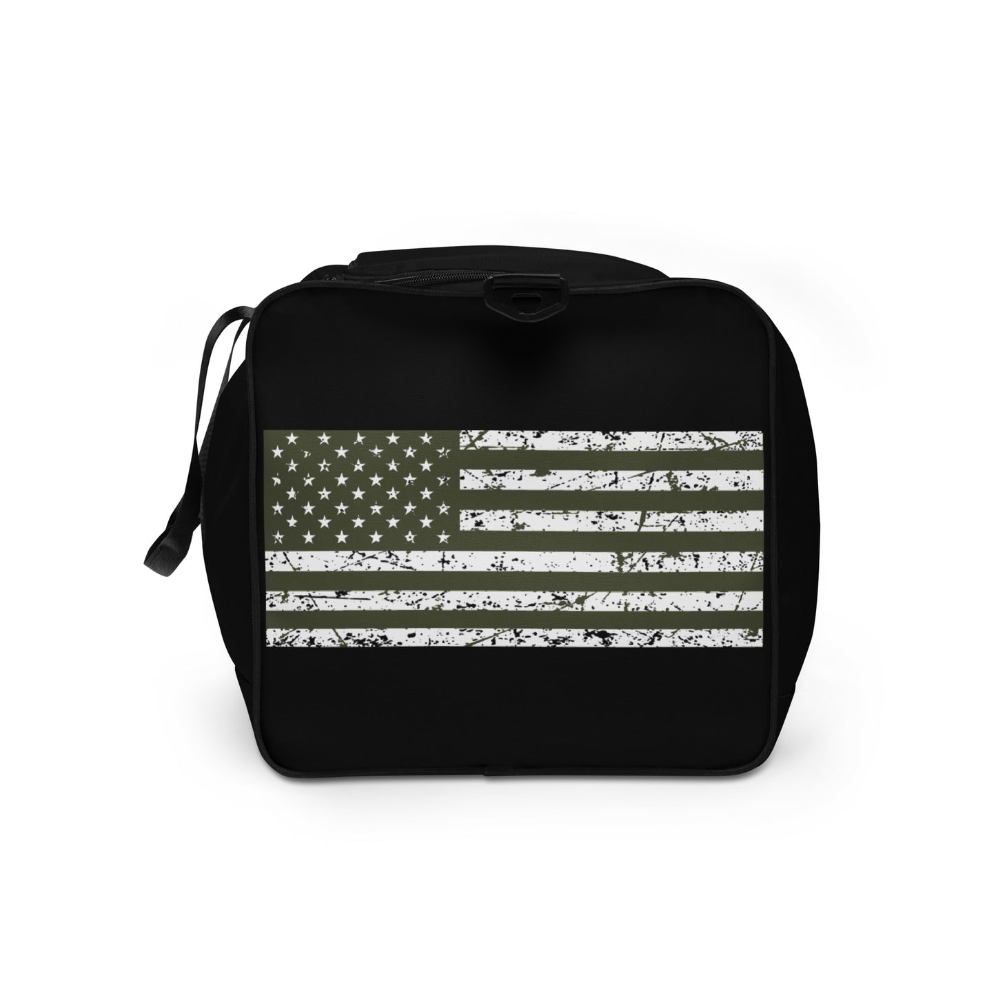 Duffle Bag with American Flag Olive Logo