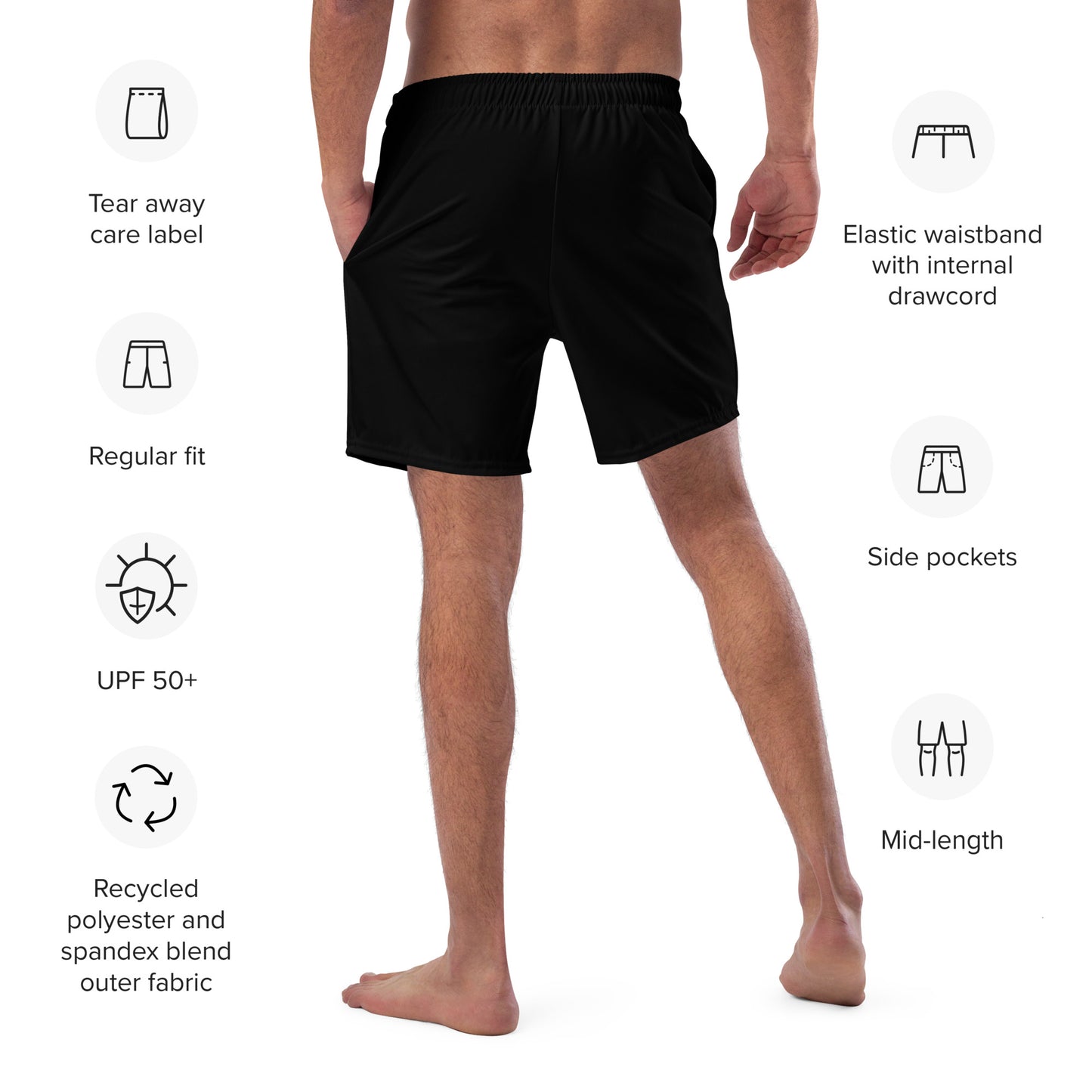 Men's Swim Trunks with Olive Logo