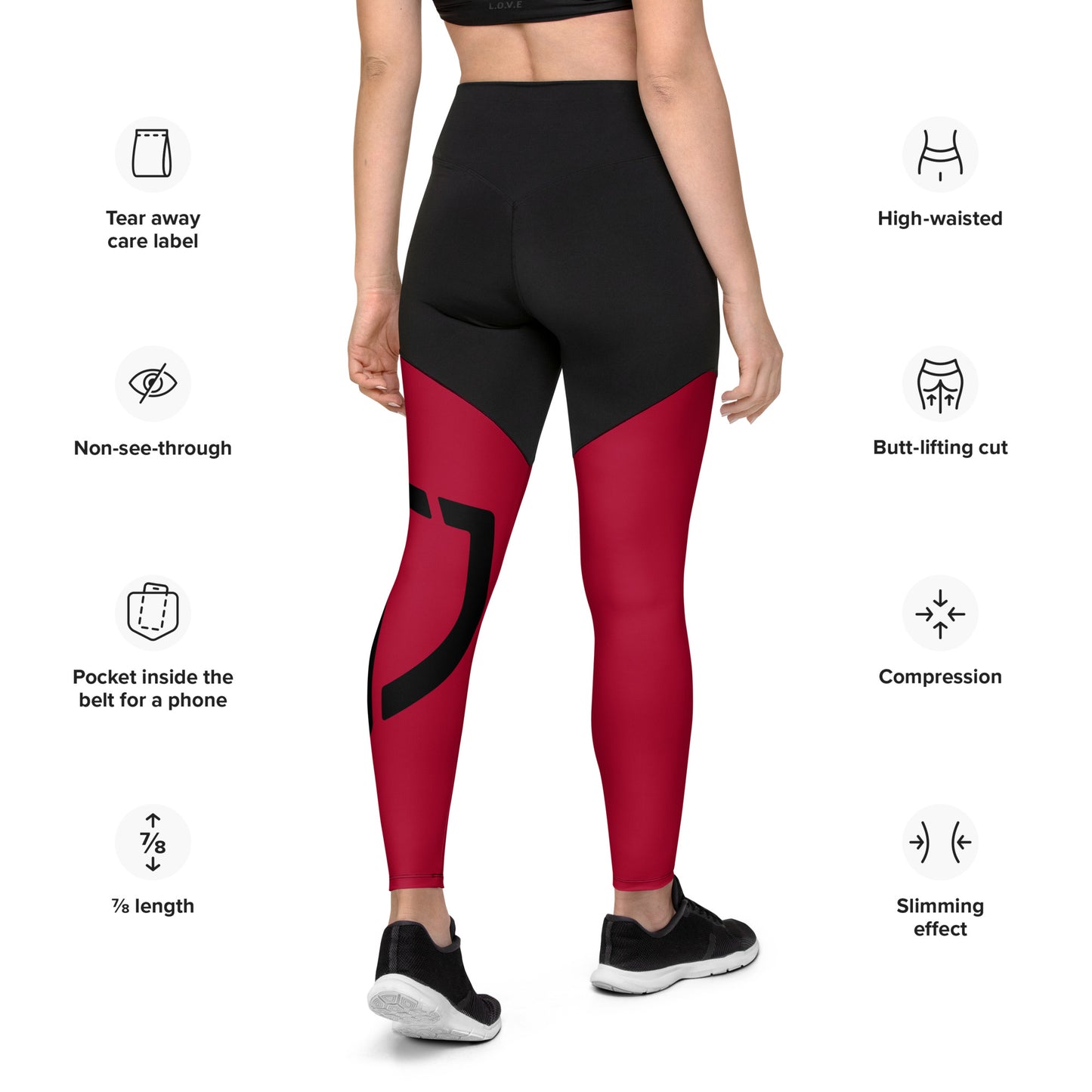 Red Premium Sports Leggings