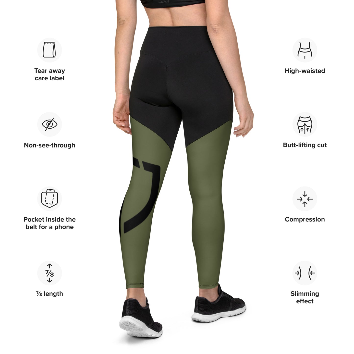 Olive Green Premium Sports Leggings