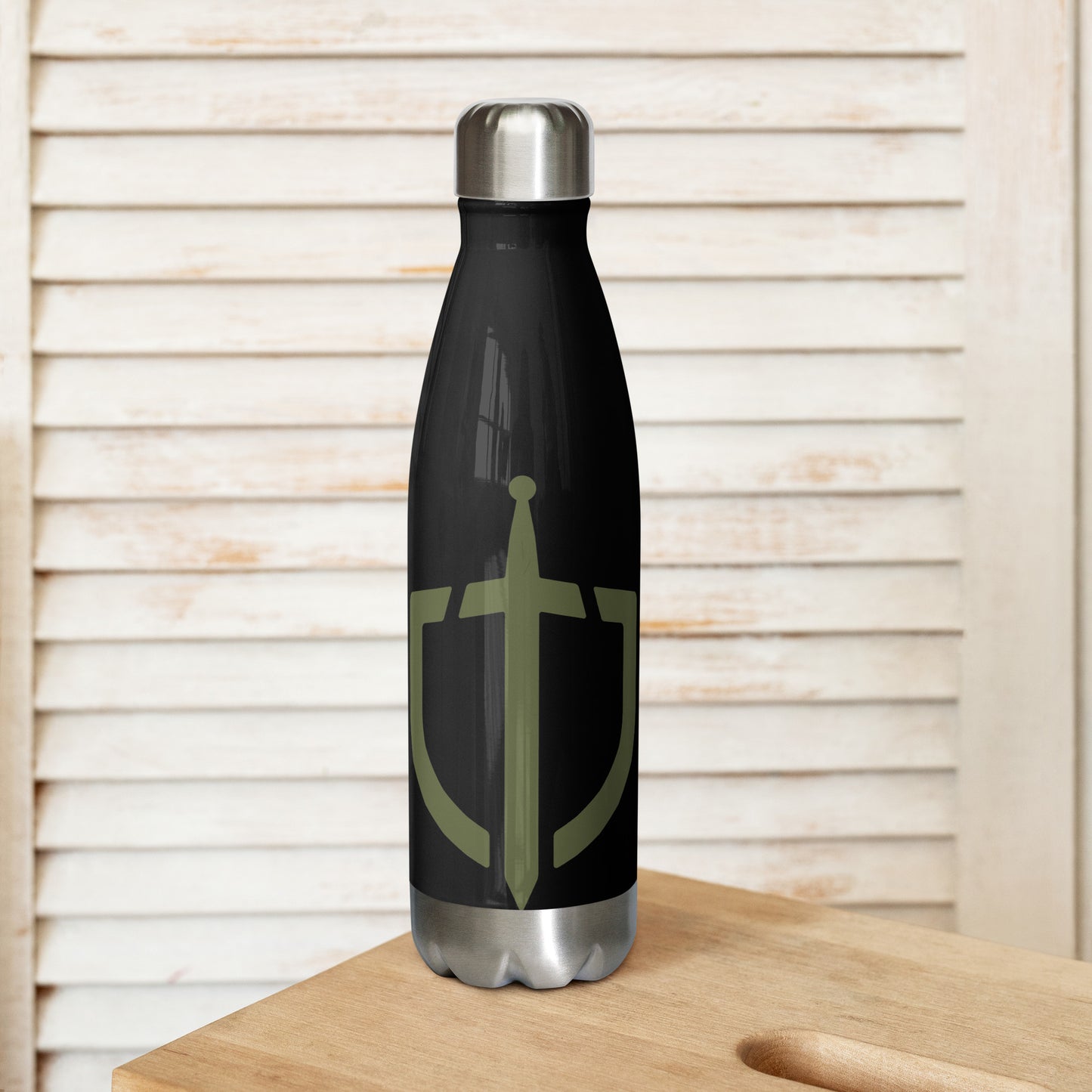 Stainless Steel Water Bottle with Olive Logo