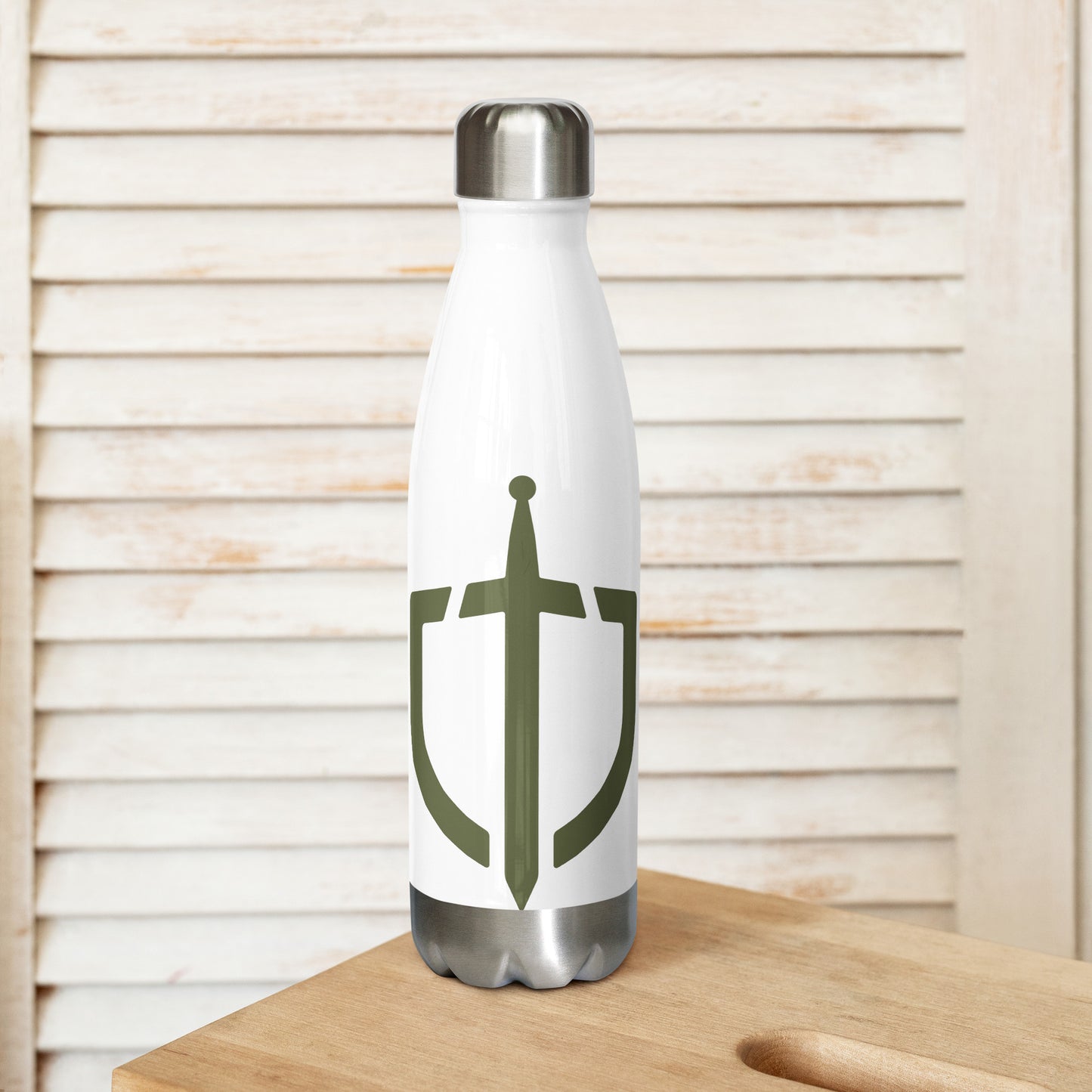 Stainless Steel Water Bottle with Olive Logo