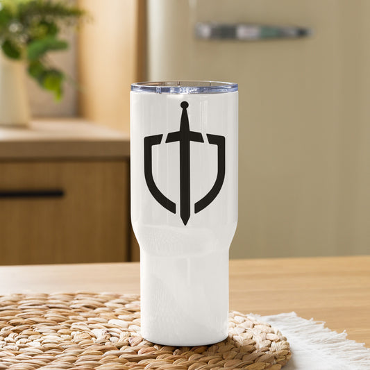 Travel mug with a Black Logo