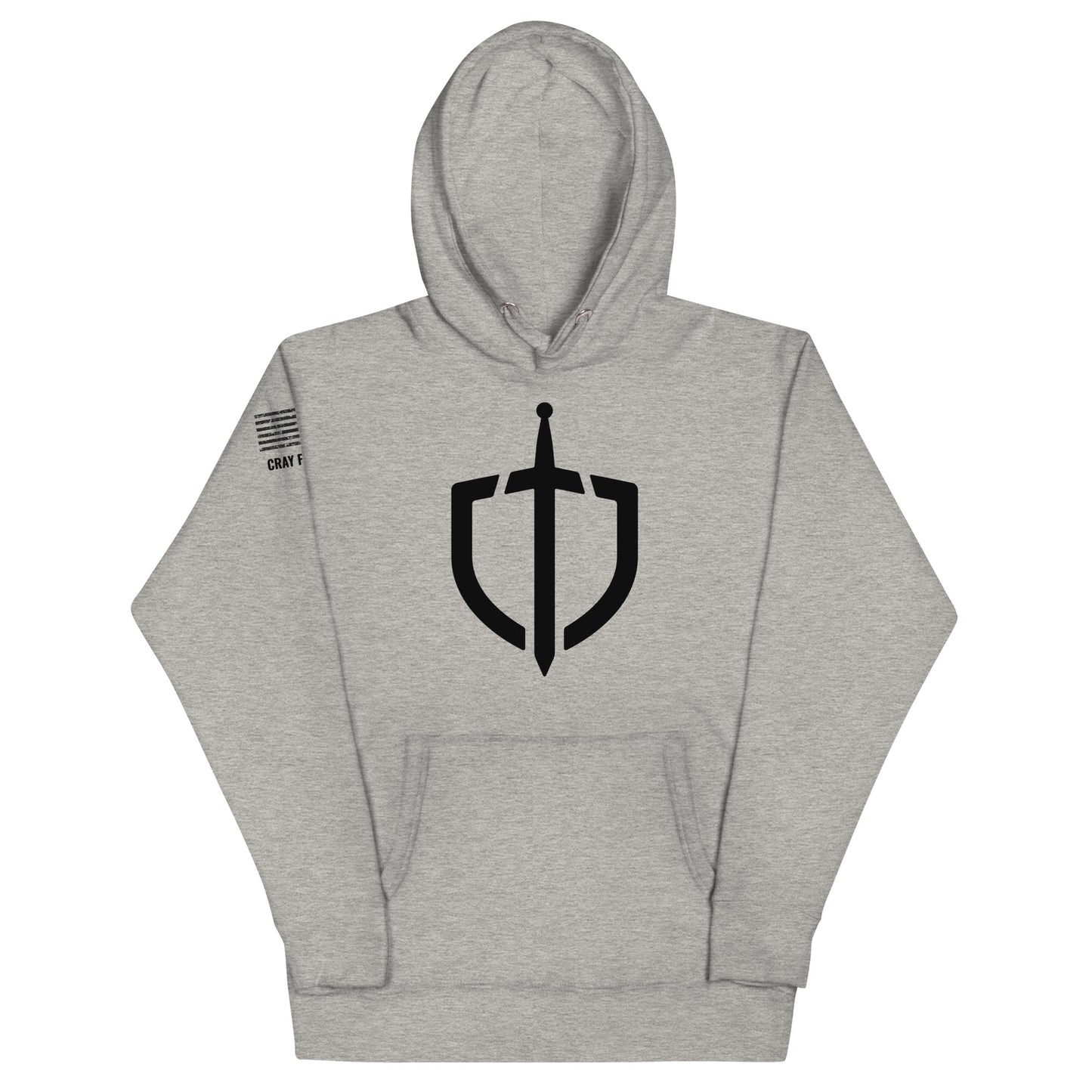 Unisex Hoodie in Assorted Colors w/American Flag & Blk Logo