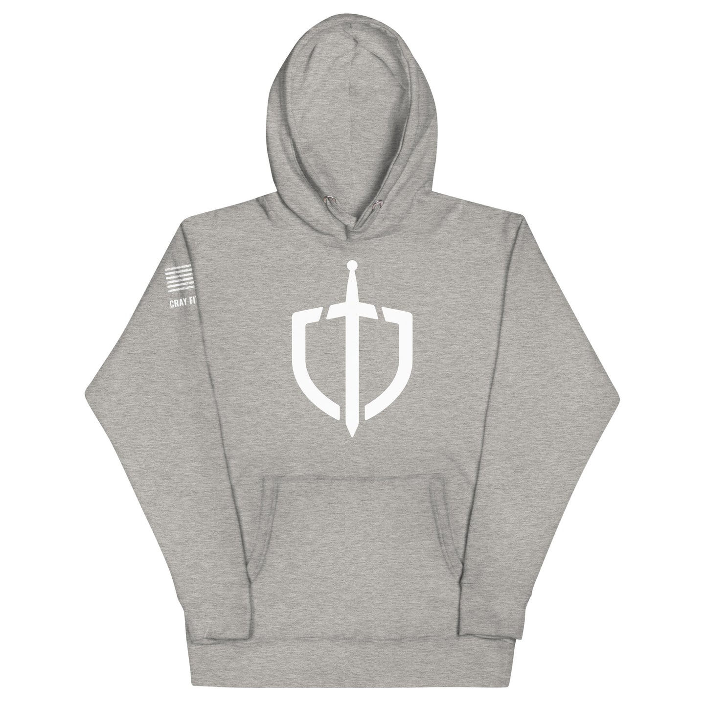 Unisex Hoodie in Assorted Colors w/American Flag & White Logo