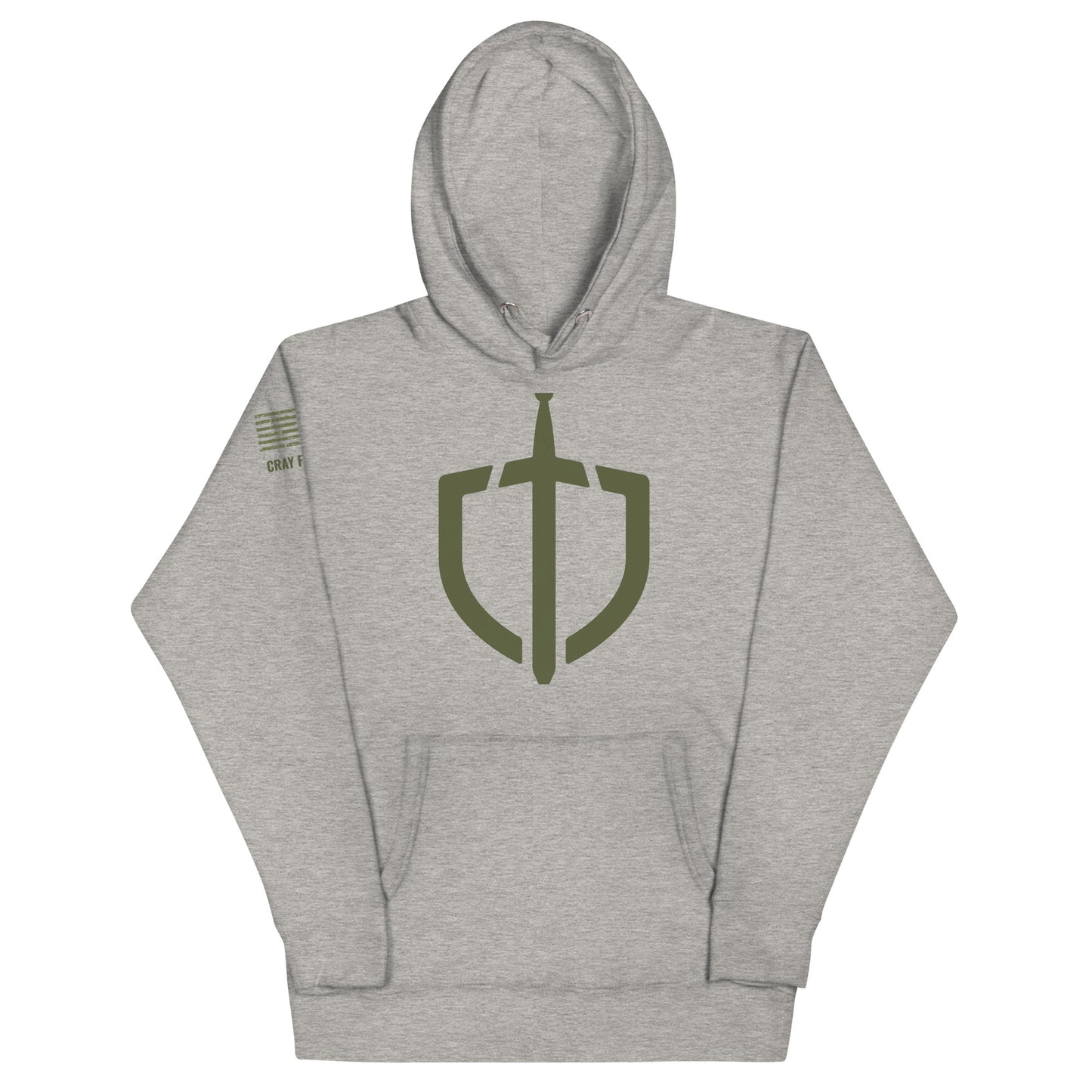 Unisex Hoodie in Assorted Colors w/American Flag & Olive Logo