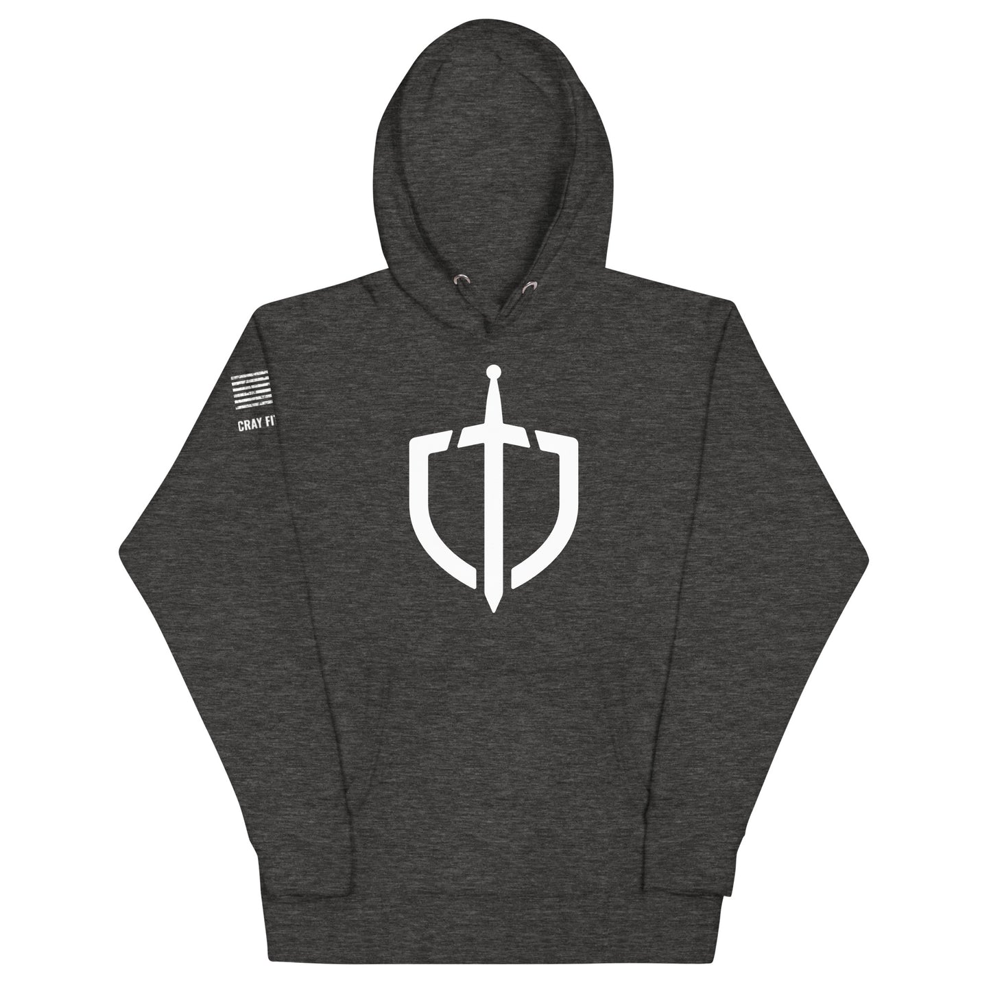 Unisex Hoodie in Assorted Colors w/American Flag & White Logo