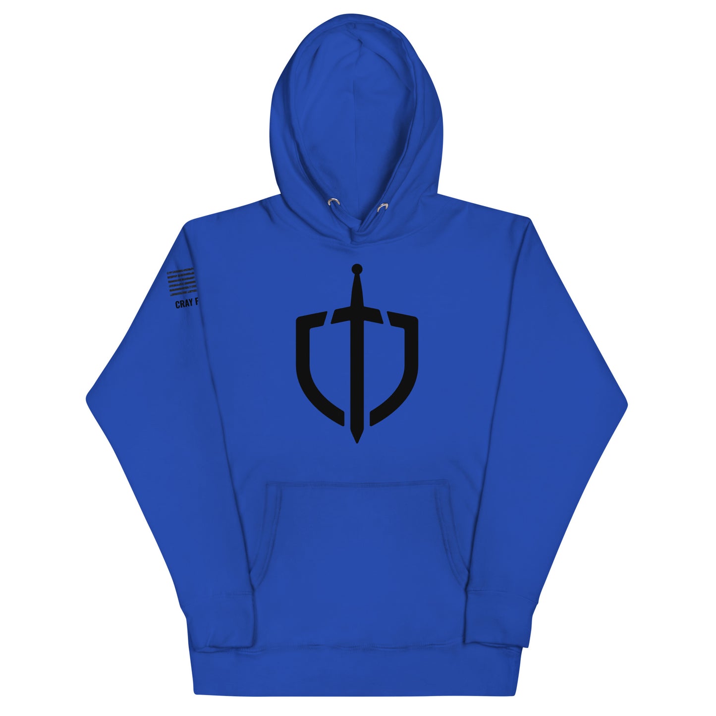 Unisex Hoodie in Assorted Colors w/American Flag & Blk Logo