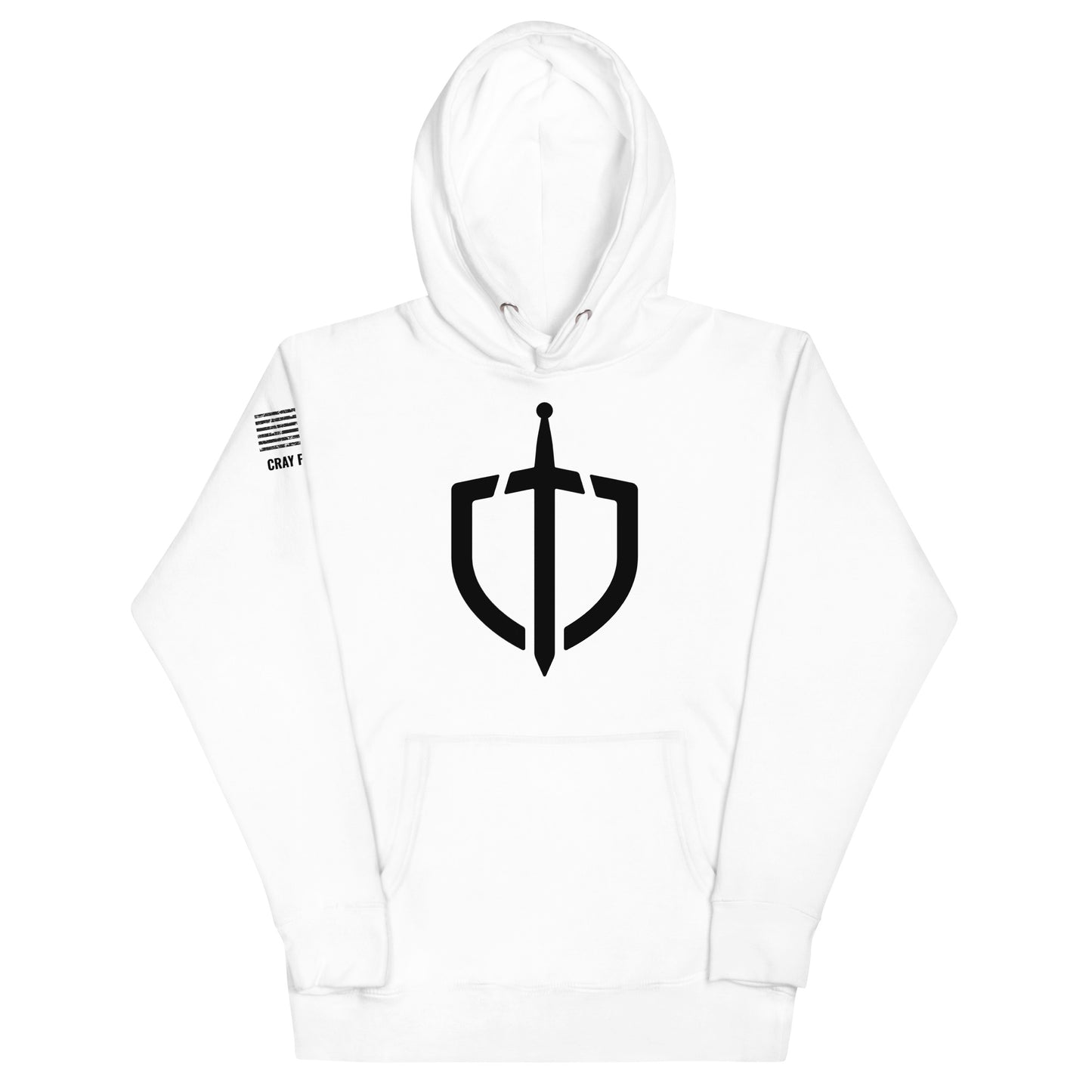 Unisex Hoodie in Assorted Colors w/American Flag & Blk Logo