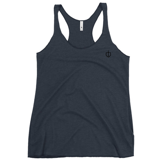 Racerback Tank with Black Logo