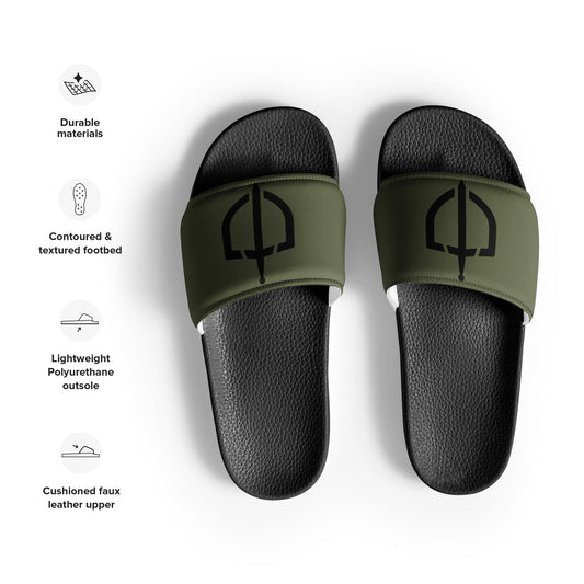 Women's Slides with Black Logo