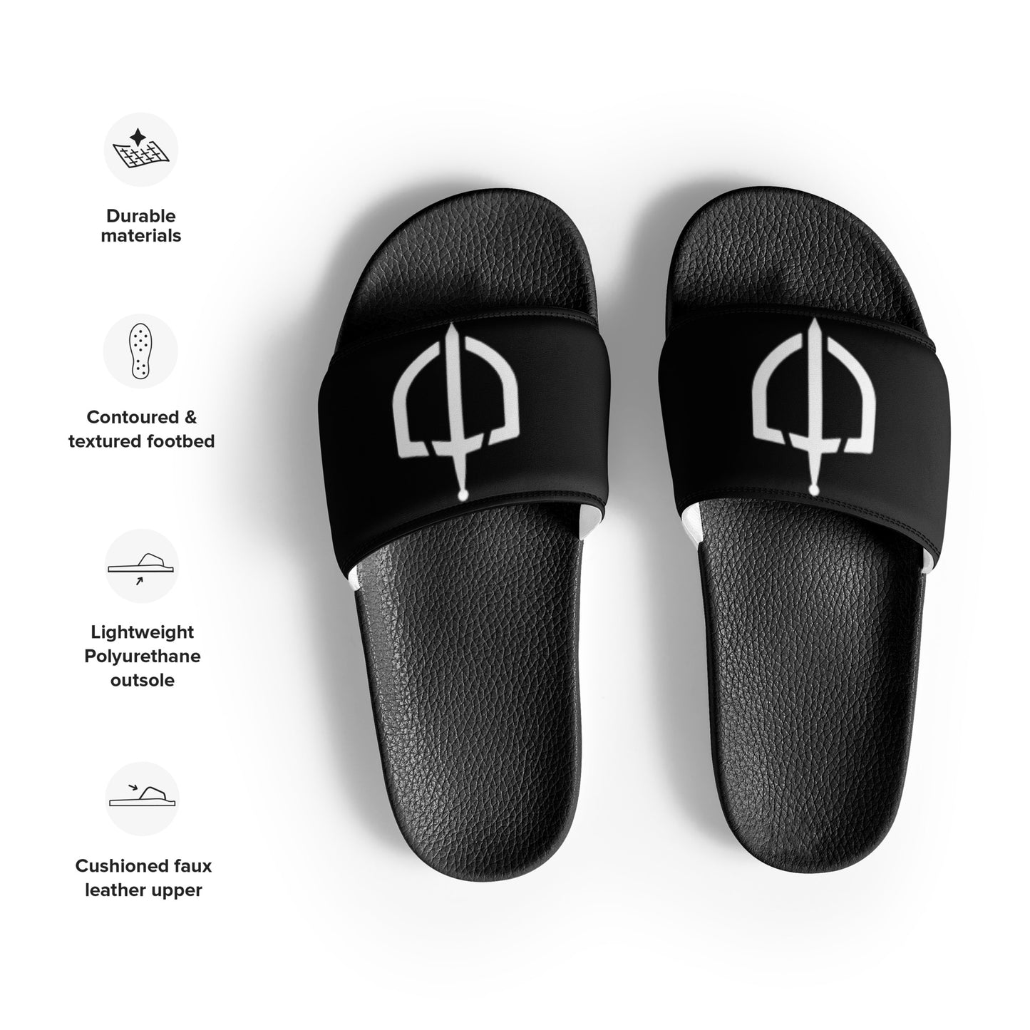 Cray's Black Slides with White Logo (Women's)