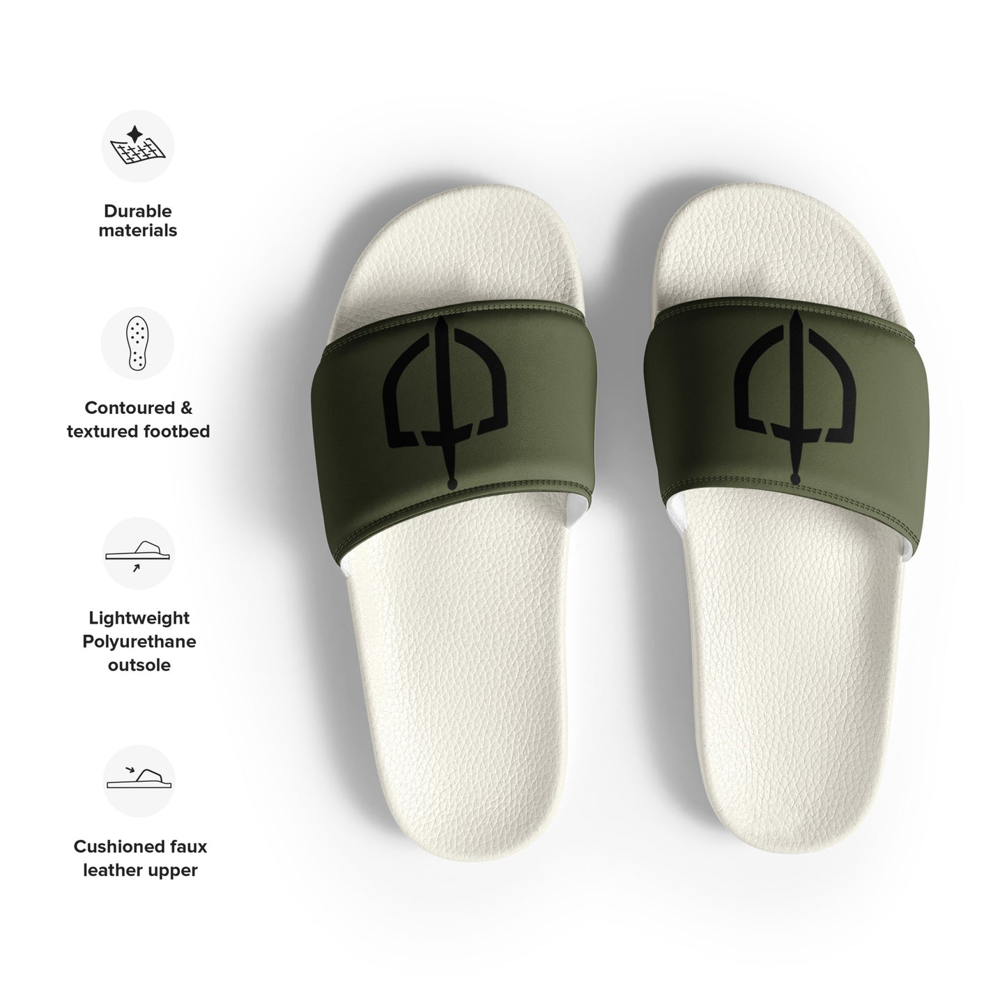 Women's Slides with Black Logo